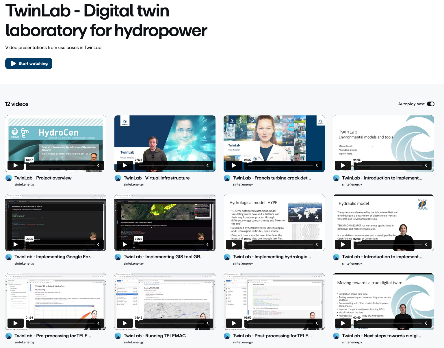TwinLab – digital tvilling av vannkraft