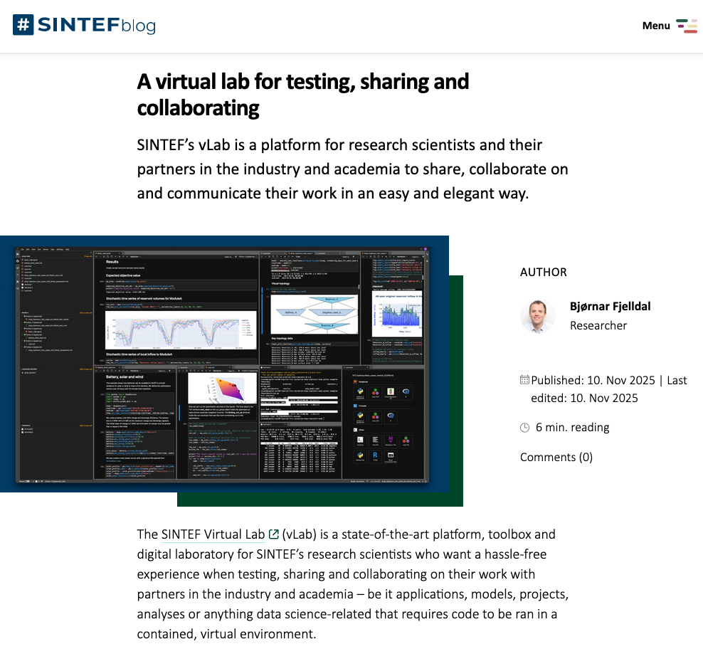 SINTEF Virtual Lab – plattformpresentasjon